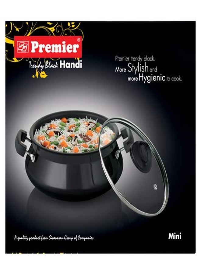 Premier Hard Anodised Aluminium Trendy Black Handi Mini (Code-109020), Compact, Durable and Stylish Cookware for Efficient Cooking. Ideal for Small Families and Singles - Image 3